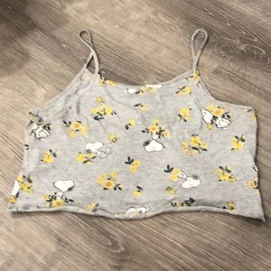 Cropped peanut tank top